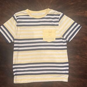 crown & ivy Yellow and Blue Striped Kids Tee